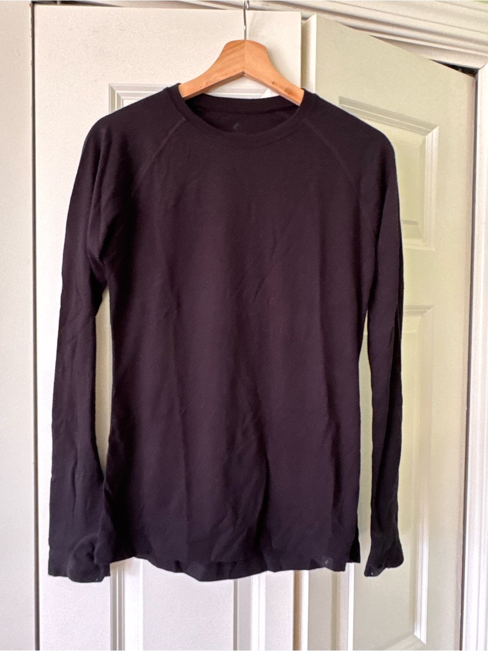 Ridge Mereno Wool Classic Black Long Sleeve Crewneck Tee